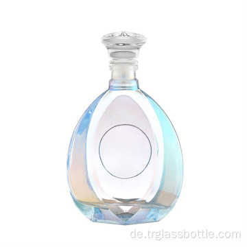 Leere Brandy Blue Glasflasche